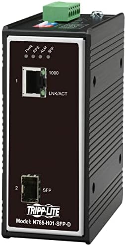 Tripp Lite Industrial Heavy-Duty Network Copper Ethernet to Fiber Optic SFP Transceiver Media