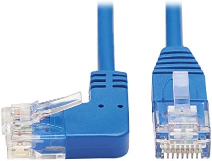 Tripp Lite Left. Angle Cat6 Ethernet Cable, Gigabit Molded Slim UTP Network Patch Cable, Blue