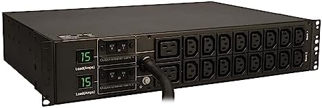 Tripp Lite Metered PDU, 30A, 18 Outlets (16 C13 & 2 C19), 208/230V, L6-30P, 12 ft. Cord