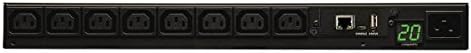 Tripp Lite Monitored PDU, 8 Outlets (C13), 208/220/230/240V, C20/L6-20P Adapter, 3.2-3.8kW