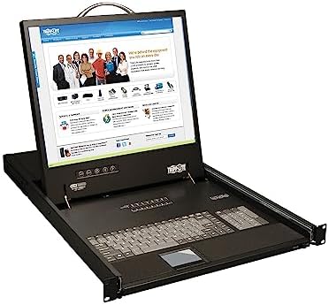Tripp Lite NetController 8-Port Rackmount Console KVM Switch Steel with 19-Inch LCD Screen