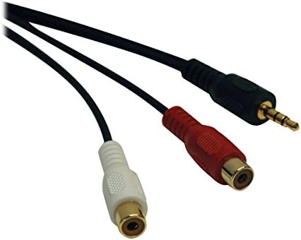 Tripp Lite P315-06N 6" Audio Y Splitter Adapter Cable 3.5mm Mini Stereo to 2 RCA