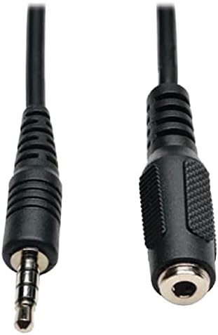 Tripp Lite P318-006-MF 3.5mm Mini Stereo Audio 4 Position Headset Extension Cable,Black, 6 feet