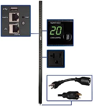 Tripp Lite PDU Monitored 1.9kW 120V 24 5-15/20R 20A LX Platform Interface 70in. Vertical 0URM