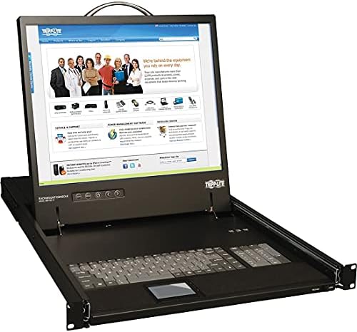 Tripp Lite Rack Mount KVM Console, 19 inch LCD Display Monitor, Touch Pad, 0-9 Numeric Keypad