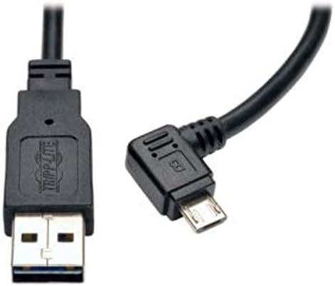 Tripp Lite Reversible USB Charge Cable A to Right Angle 5-Pin Micro B (UR05C-003-RB)