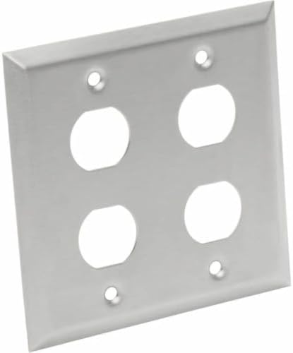 Tripp Lite RJ45 Bulkhead Wall Plate, 4 Cutout, Industrial, Metal