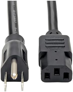 Tripp Lite Series 15 Amp Standard 6ft Computer Power Cord for PC, Monitor, Laptop & More