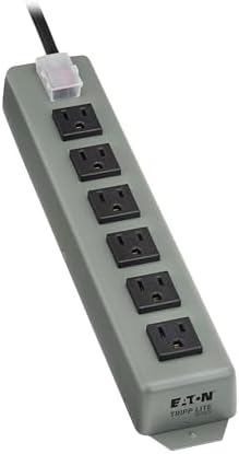 Tripp Lite Series 6-Outlet Heavy Duty Power Strip, Metal, Mountable (Wall Mount & Under Desk)