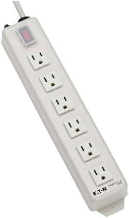 Tripp Lite Series 6 Outlet Heavy Duty Power Strip, Metal, Under Desk & Wall Mount Option