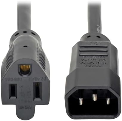 Tripp Lite Series NEMA 5-15R to C14 Power Cable Adapter, 1 foot / 0.3 Meters, UL Listed