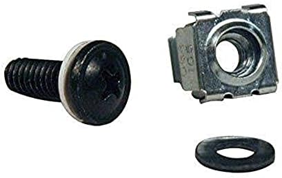 Tripp Lite SRCAGENUTS Rack Enclosure Cabinet Square Hole Hardware Kit Screws, Washers
