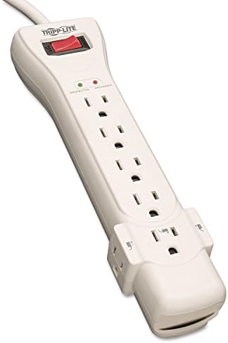 Tripp Lite Super-7 White 7 Outlet Flat Plug Surge Protector