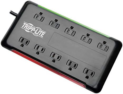 Tripp Lite TLP1006B Flat Plug Surge Protector Power Strip 10 Outlets