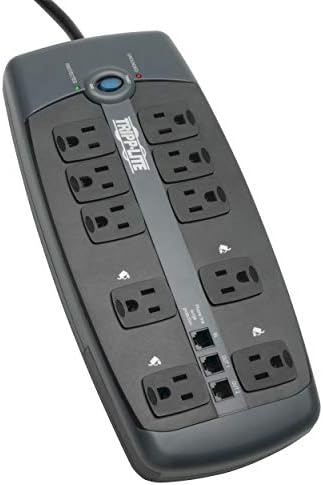 Tripp Lite TLP1008TEL 10 Outlet Surge Protector with Phone Protection