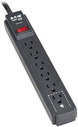Tripp Lite TLP63B 3ft Cord Surge Protector Power Strip 6 Outlets