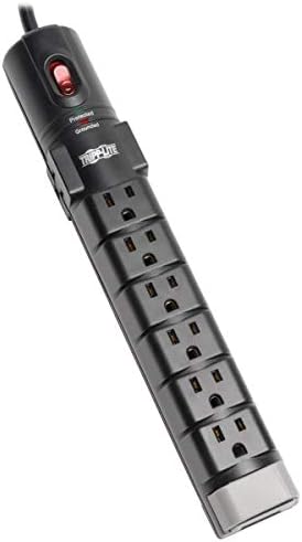 Tripp Lite TLP806TEL 8 Outlet Flat Plug Surge Protector + Phone Port