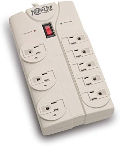 Tripp Lite TLP808 White Flat Plug Surge Protector 8 Outlets
