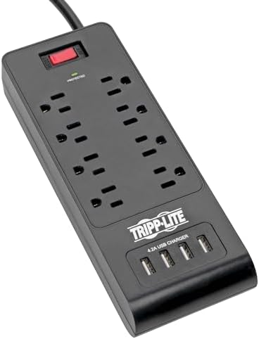 Tripp Lite TLP864USBB 8 Outlet Surge Protector with 4 USB Ports