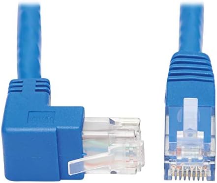 Tripp Lite Up Angle Cat6 Ethernet Cable, Gigabit Molded UTP Network Patch Cable, Blue