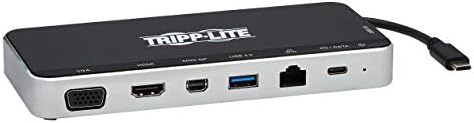 Tripp Lite USB-C Dock, 3 Monitor Display, USB Type C Hub Adds 4K HDMI, mDP, VGA, USB 3.2 Gen 1