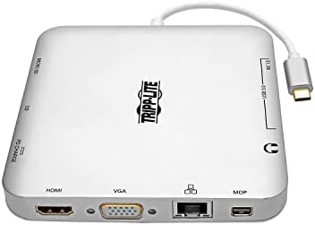 Tripp Lite USB-C Docking Station for Dual Monitors, 4K HDMI @ 30Hz, Mini Display Port mDP, VGA