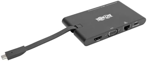 Tripp Lite USB-C Docking Station Hub, 4K @ 30 Hz HDMI, VGA, Gigabit Ethernet Port