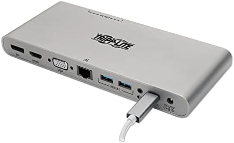 Tripp Lite USB C Docking Station w/ USB-A Hub, USB Type C, HDMI, VGA, DP