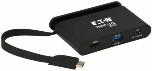 Tripp Lite USB-C Hub with 4K HDMI, USB-A, USB-C Pd Charging (5A, 100W), Thunderbolt 3