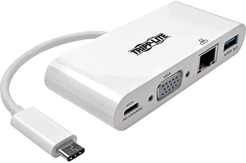 Tripp Lite USB-C Multiport Adapter Converter Docking Station, VGA 1080p @ 60Hz, USB-A Hub