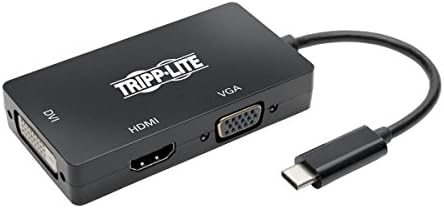 Tripp Lite USB C Multiport Adapter Converter HDMI/DVI/VGA 4K @ 30Hz USB Type C Thunderbolt 3