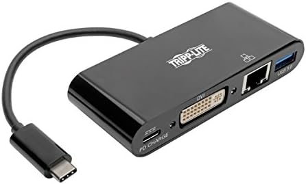 Tripp Lite USB C to DVI Multiport Adapter Converter Docking Station w/ USB-A Hub