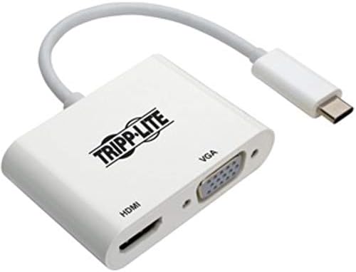 Tripp Lite USB C to HDMI/VGA Multiport Adapter Converter 4K, USB 3.1 Gen 1 USB Type C, USB-C