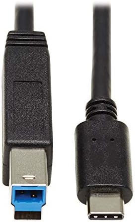 Tripp Lite USB C to USB Type B Cable USB Type C 3.1 Gen 2, 10 Gbps M/20In (U422-20N-G2)