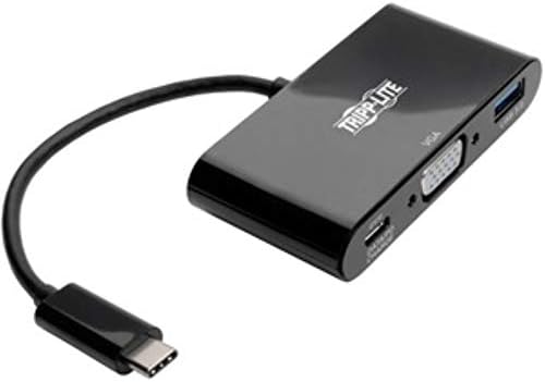 Tripp Lite USB C to VGA Multiport Adapter w/ USB-A Hub & PD Charging 1080p, USB 3.1 Gen 1