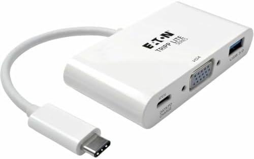 Tripp Lite USB C to VGA Multiport Video Adapter Converter 1080p w/ USB-A Hub