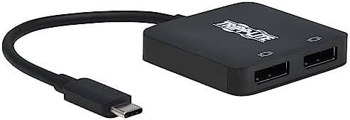 Tripp Lite USB-C Two-Monitor DisplayPort Adapter, Windows & MacBook Pro