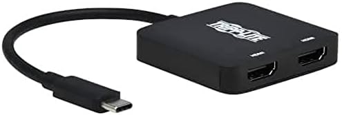 Tripp Lite USB-C Two-Monitor HDMI Adapter, Windows & MacBook Pro, 4K @ 60Hz 4:4:4 Dual Output