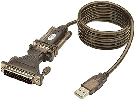 Tripp Lite USB to RS232 Serial Adapter Cable USB-A to DB25 DB9 M/M 5-Feet (U209-005-DB25)