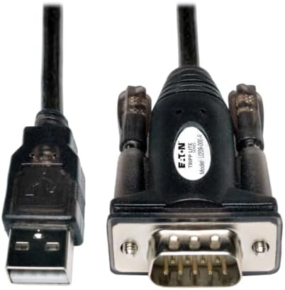 Tripp Lite USB to Serial Adapter Cable, USB-A to DB9 RS232, Male-to-Male, 5 Feet / 1.5 Meters